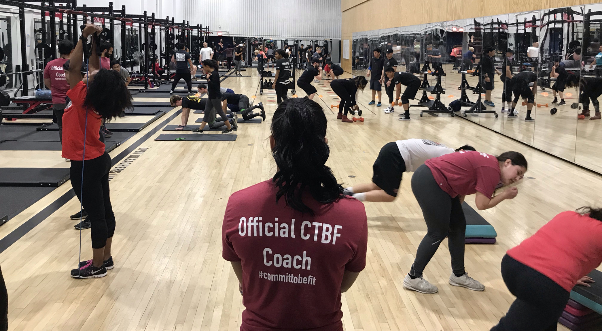 Commit to Be Fit coaches leading a group workout at CSUN